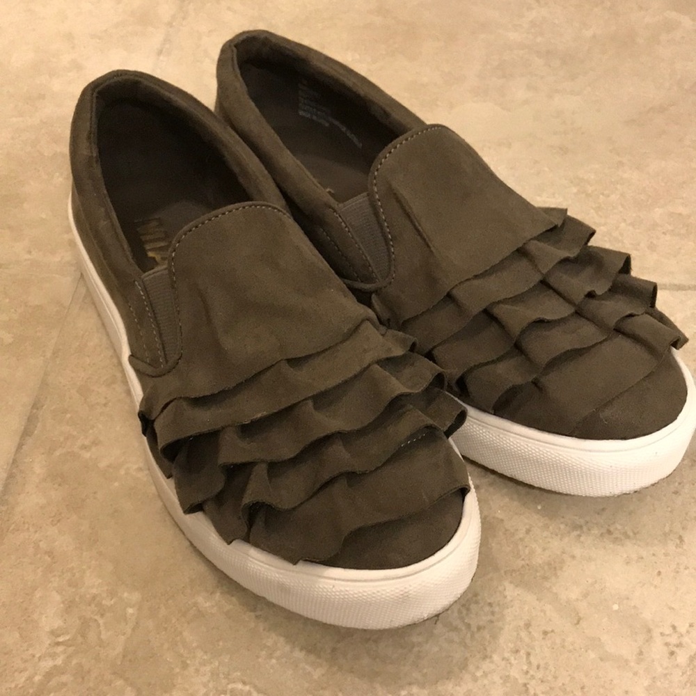 Ruffled slip ons